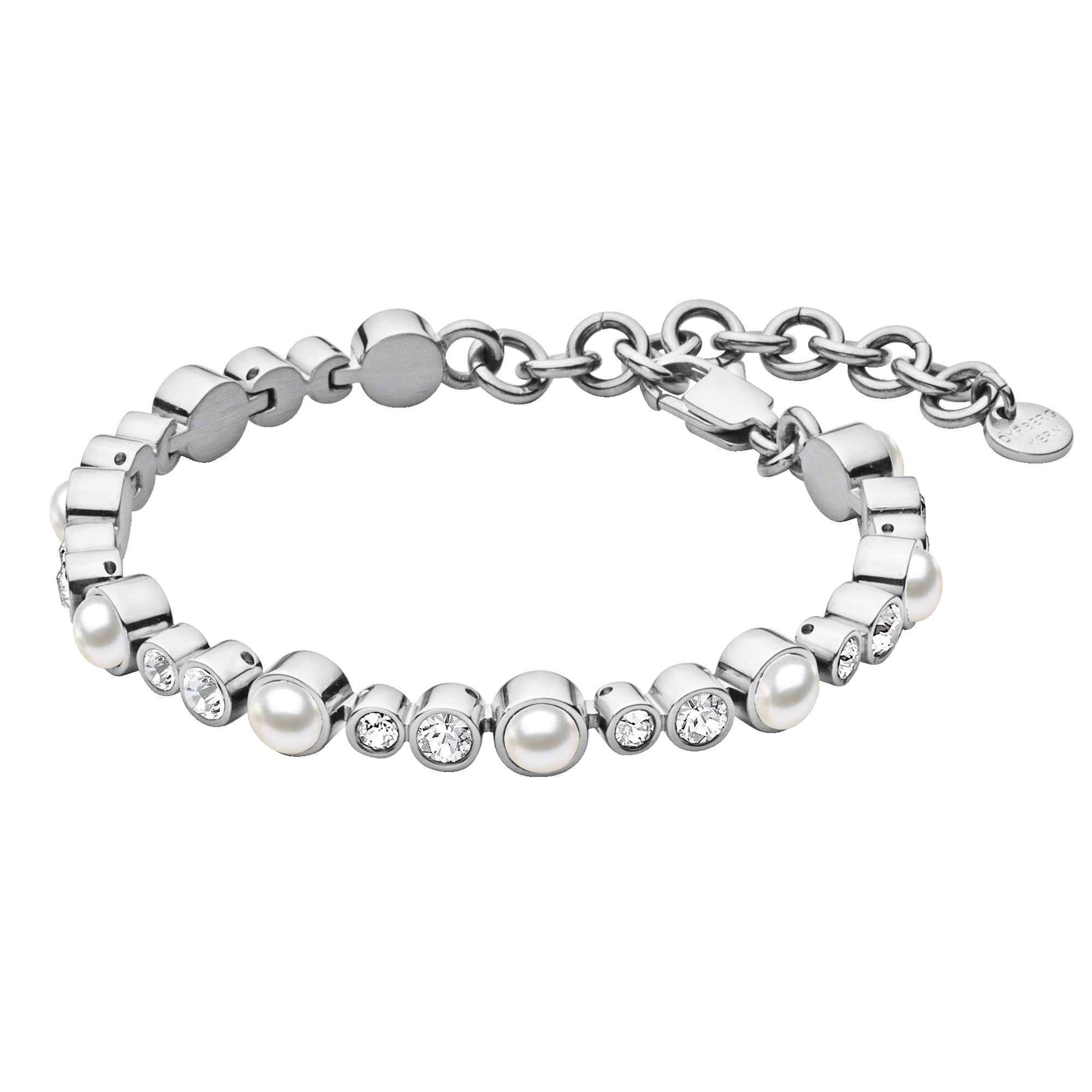 Dyrberg Kern Sacha Silver Bracelet - White Pearl